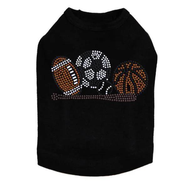 All Sports Rhinestone Dog Tank