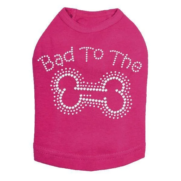 Bad To The Bone Rhinestone Dog Tank