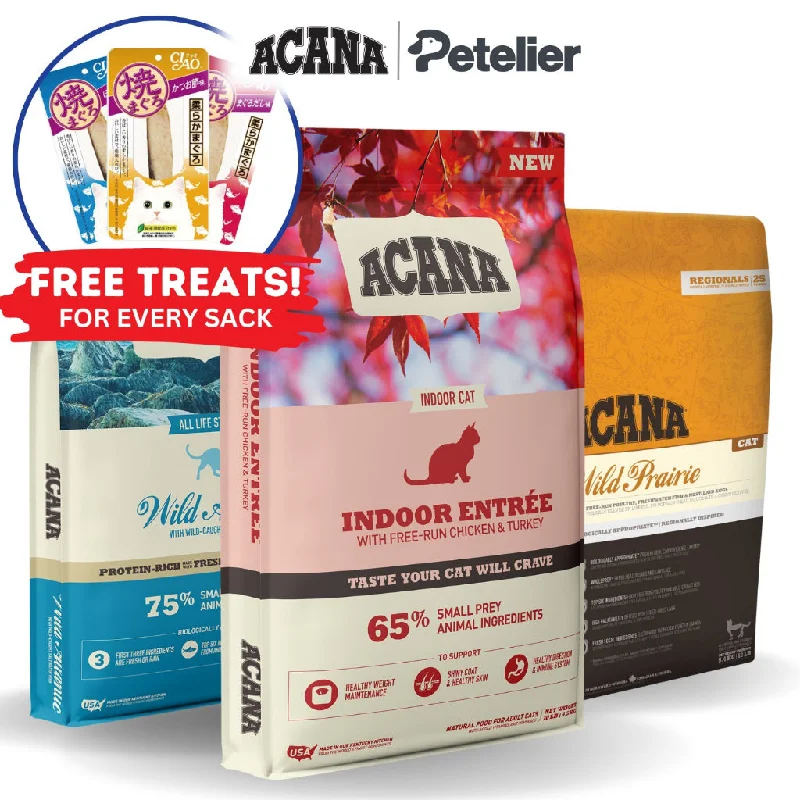 Acana Premium Dry Cat Food All Flavors for Adult/Kitten 4.5kg All Natural Biologically-Approriate