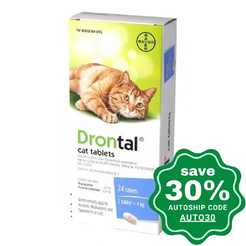 Bayer - Drontal Allwormer for Cats - 24 Tabs