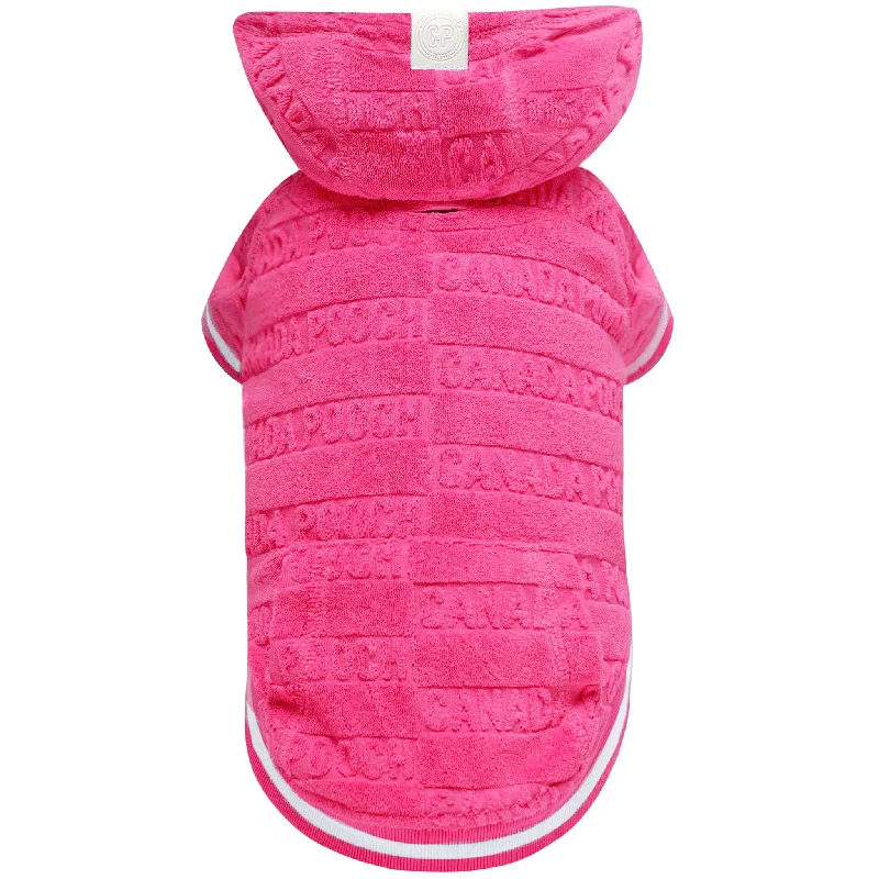 Canada Pooch Beach Bum Towel Hoodie for Dogs - Pink