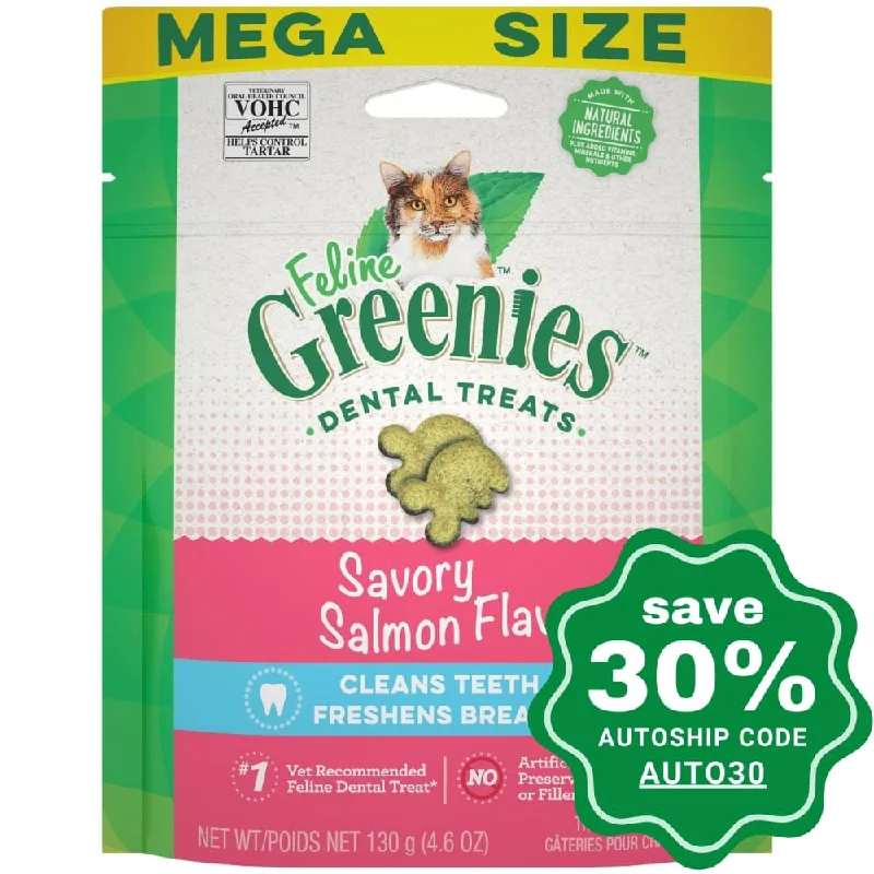 Feline Greenies - Dental Treats - Savory Salmon Flavor - 4.6OZ