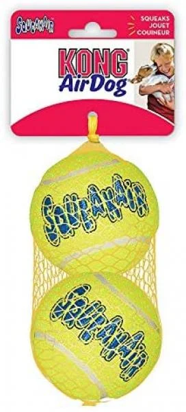 Kong D Squeaker Ball Large 2pk