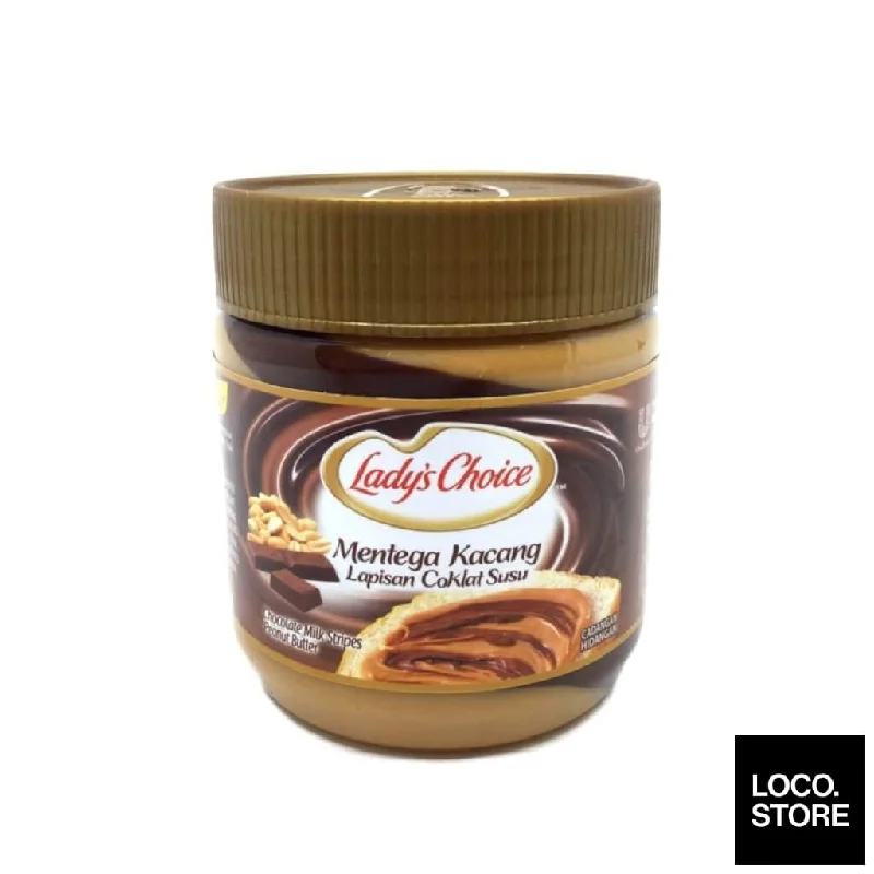 Ladys Choice Peanut Butter Chocolate Stripe 330g