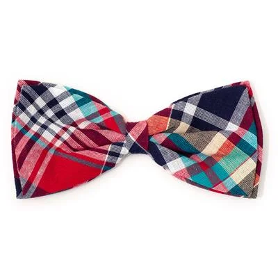 Madras Plaid Red/Navy/Multi Bow Tie