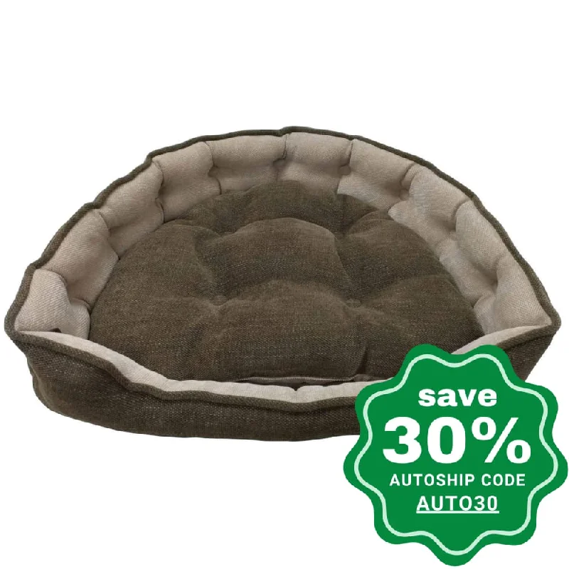 One for Pets - Adela Snuggle Bed - Coffee - 25" x 21" x 6"(L)