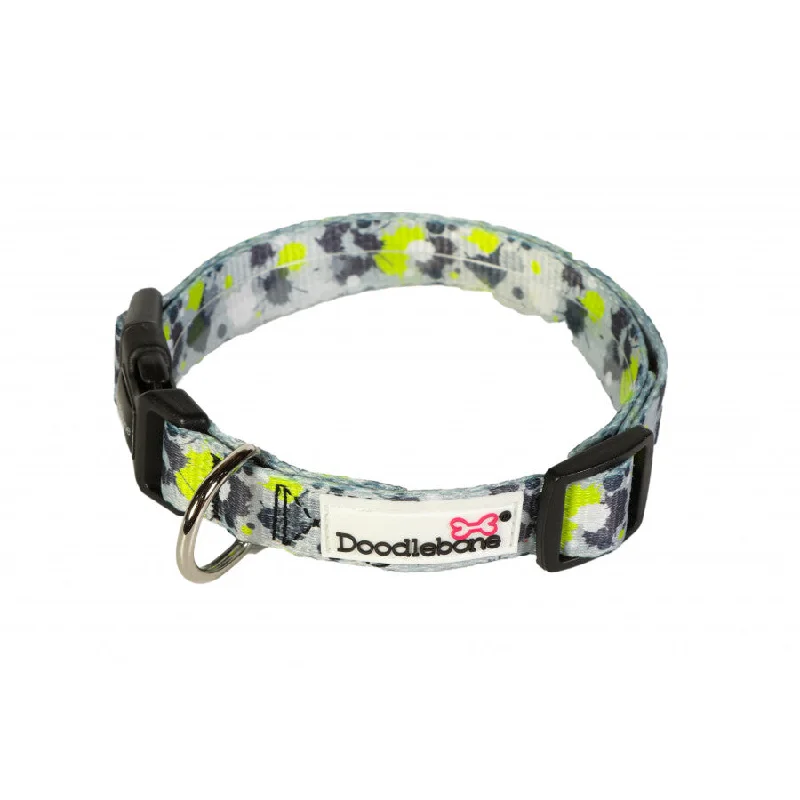 Doodlebone - Pattern Collar - Neon Paint Splat - Size 6-11