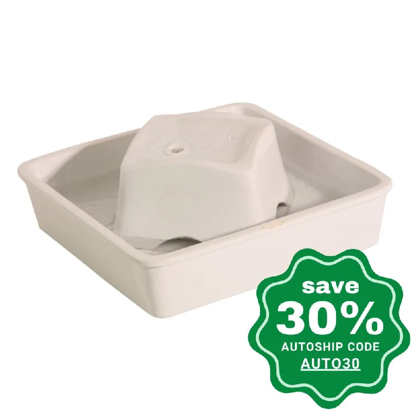 Pioneer Pet - Drinking Fountain - Ceramic - Peaceful Waters - White - 60OZ