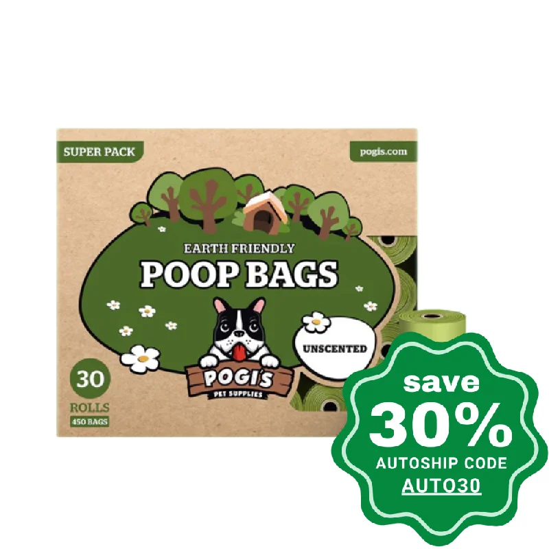 Pogi's Pet Supplies - Poop Bags - Unscented - 30 Packs