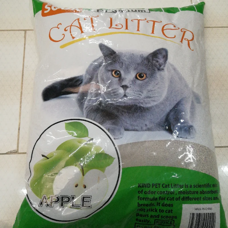 PREMIUM CAT LITTER  APPLE SCENT 8KG  (CLUMPING)