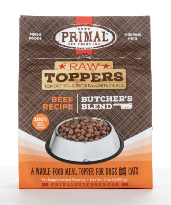 Primal Dog & Cat Raw Topper Butcher's Blend Beef 2 lb