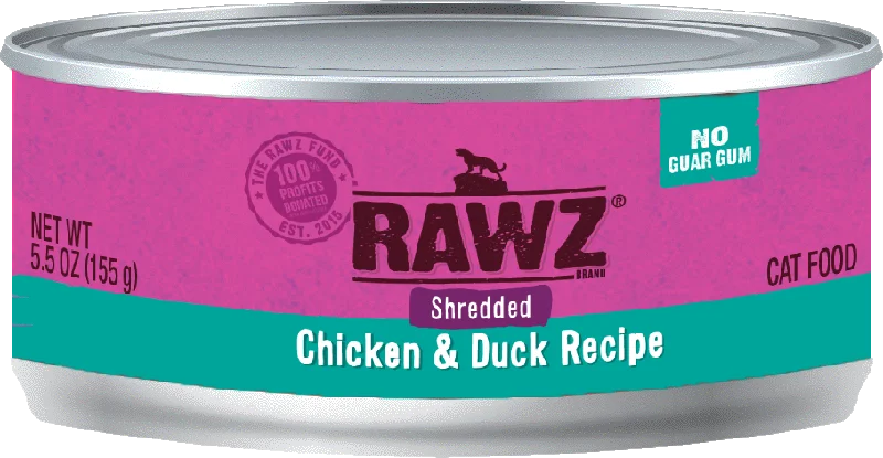 Rawz Cat Can Shredded Chicken & Duck