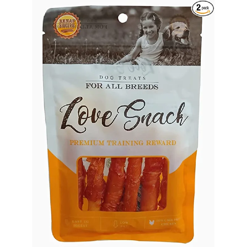 Rena Love Snack Chicken Wrap Cheese Sticks Dog Treats (120g) Special Offer