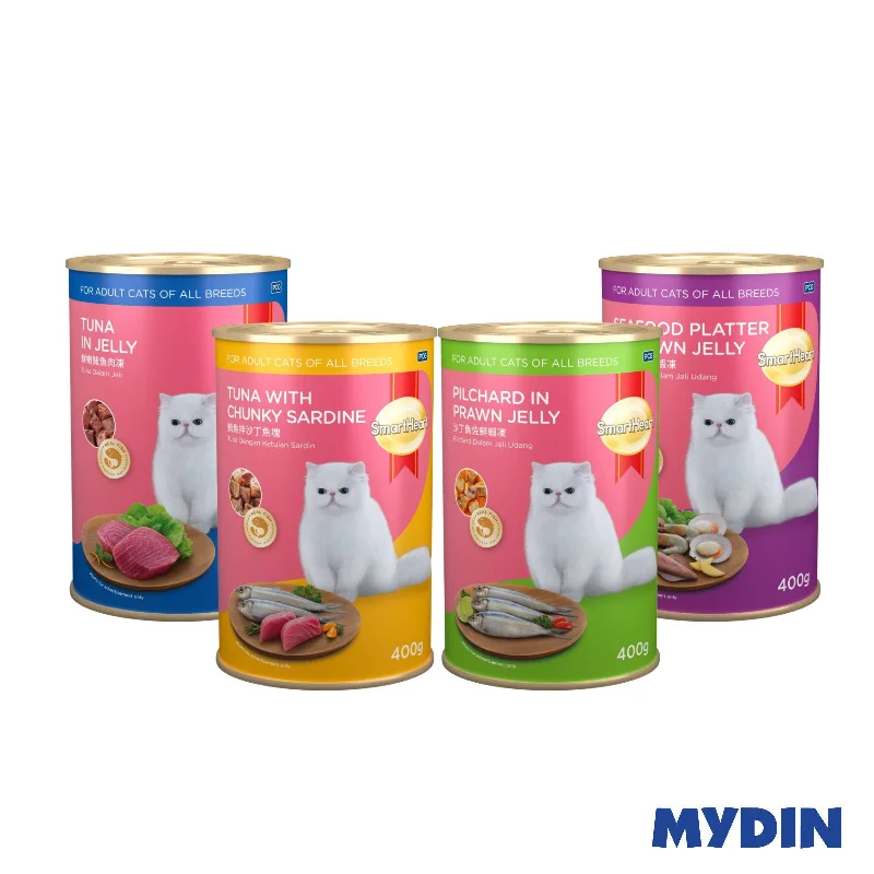 smart heart cat assorted can food 400grx24 (seafood/sardien tuna)