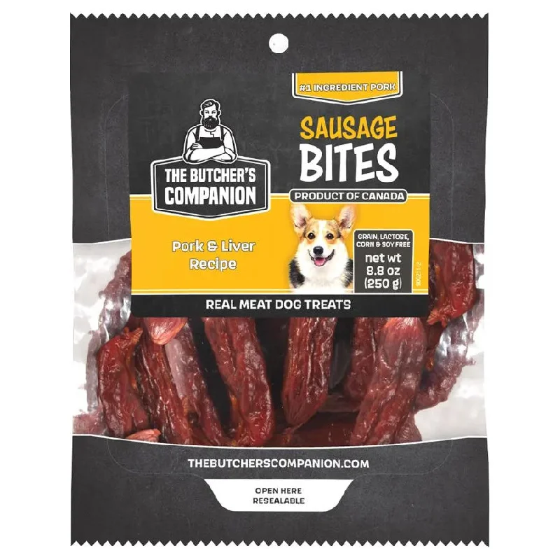 The Butcher's Companion Dog Treats Pork & Liver  Recipe Sausage 8.8oz