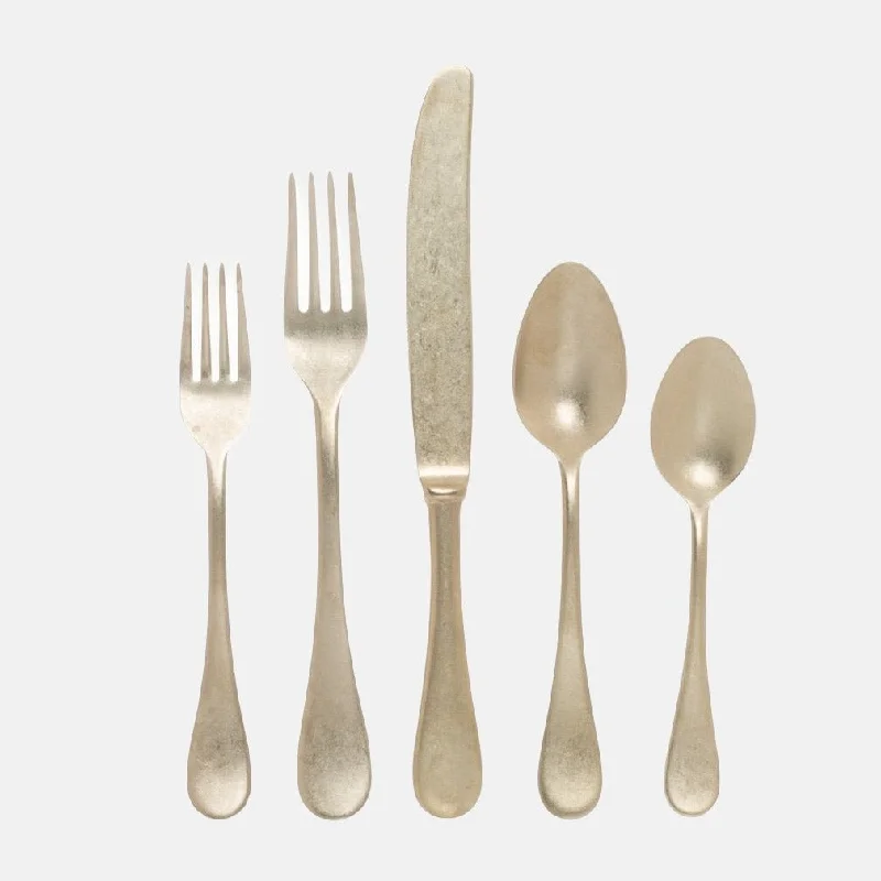 Vintage Champagne 5-Piece Flatware Place Setting