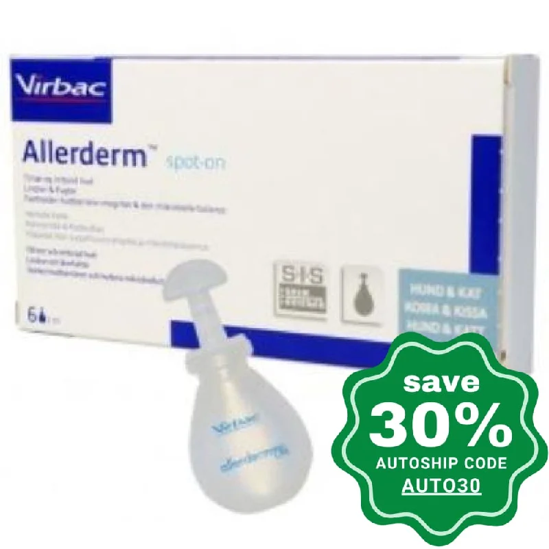 Virbac Allerderm Spot On Skin Repair for Small Dogs & Cats ≤ 10kg (6 x 2ml)