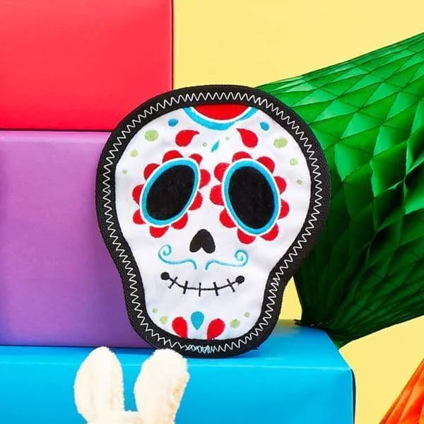 ZippyPaws Z-Stitch Santiago the Sugar Skull Dog Toy